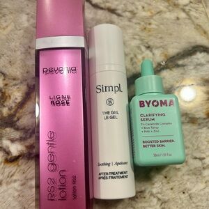 Sensitive Skin Bundle-Pevonia RS2 Lotion, Simpl The Gel, BYOMA Clarifying Serum